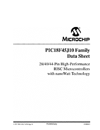 DataSheet PIC18F45J10 pdf